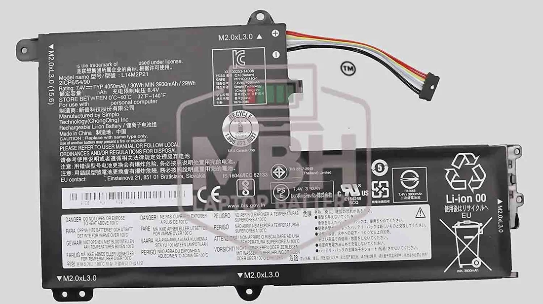 L15M2PB1 Laptop Battery for Lenovo IdeaPad 330S-14IKB 330S-14AST 330S-15ARR 330S-15AST 330S-15IKB 320S-14IKB 320S-15IKB Yoga 520-14IKB Flex 5-1470 5-1570 Series